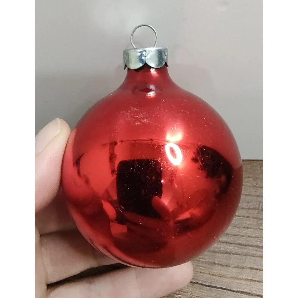 Vtg Rauch Christmas Ornaments Box Made In USA Mercury Glass Ball Multicolor O61